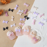 Paso Sico – Nouveauté : Mini nœuds perlés 3D pour nail art, embellissements mignons en résine, style chic français, les plus vendus et très populaires