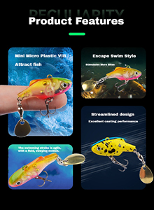 Señuelo de Pesca VIB de Plástico Mini de 3.5cm y 4g, de Hundimiento Rápido, con Vibración y Cola Tipo Hoja de Sauce, Venta al por Mayor - Product Image 4