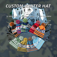 Bonnet tricoté en acrylique ajusté pour adulte, personnalisé, unisexe, avec grand logo brodé 3D, nœuds, camouflage, pour affaires et plage, vente en gros