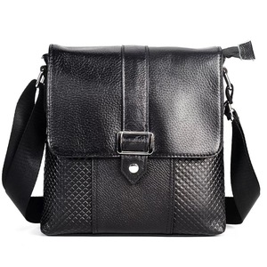Sac bandoulière multifonctionnel en cuir pleine fleur véritable pour <span class=keywords><strong>homme</strong></span>, idéal pour documents et argent, style décontracté - Product Image 1
