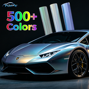 Film chromé vinyle haute élasticité avec doublure PET, plus de 400 couleurs, résistant aux rayures, pour voiture - Product Image 1