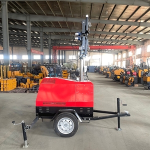 5m ánh sáng tháp tay đẩy Trailer điện tay nâng tháp ánh sáng di động DIESEL xăng máy phát điện ánh sáng tháp - Product Image 6