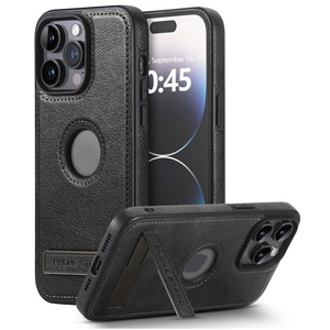 เคสโทรศัพท์หนัง PU ดีไซน์สำหรับ iPhone 16 15 14 13 12 Pro Max พร้อมขาตั้ง รุ่นใหม่ ลายโลโก้ เคสโทรศัพท์มือถือ - Product Image 4