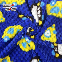 KINGCASON Usine Directe Tecido Couleur Personnalisée 230gsm 1.6m Voiture Mignon Ananas Jacquard Polyester Flanelle Polaire Pour Vêtements