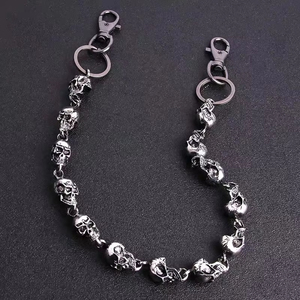 Cadena de cintura vintage gótica punk para hombre, con llavero de calavera y cadena para billetera, multifuncional, para ciclismo y estilo rock, con cierre de langosta - Product Image 6