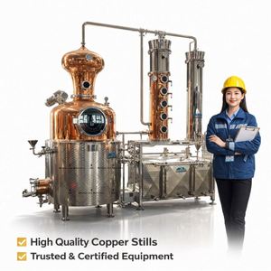 Copper Distillation Equipment Gin Whiskey Vodka Distillery Copper Still Pot Alcohol Distilling System - Product Image 1