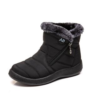Stivali da Neve Invernali da <span class=keywords><strong>Donna</strong></span>, Taglia 44, Impermeabili con Cerniera Laterale, Scarpe <span class=keywords><strong>Casual</strong></span> in Cotone per Mamme - Product Image 1