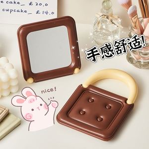 Creative Cute Single-Sided <b>Compact</b> Portable Cosmetic <b>Mirror</b> High Value Beauty <b>Mirror</b> Cartoon Chocolate Modeling Cute <b>Mirror</b> - Product Image 3