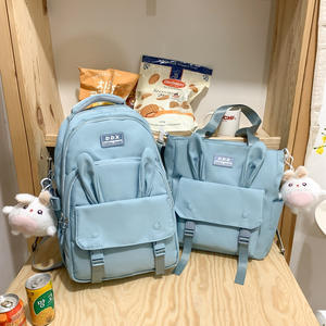 Hochwertiger 2-teiliger Umhängetaschen rucksack Junior High School Schüler Schult asche Nylon Kaninchen Rucksack - Product Image 5