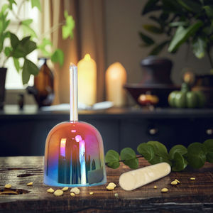 Ciotola di cristallo con manico di alba 432Hz ciotola di cristallo di colore blu al quarzo strumento di guarigione del suono di terapia del suono prodotti spirituali - Product Image 5