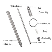 Stylo bille industriel portable de poche en titane, robuste, EDC, personnalisable, cadeau promotionnel d'entreprise, papeterie