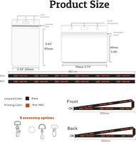 Lanière personnalisée BSBH en satin tissé, nylon et polyester, avec porte-badge et étui pour cartes vierges en plastique, impression numérique