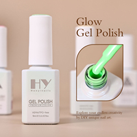 Hanyinails 18ml Vernis semi-permanent néon 12 couleurs sans HEMA/TPO, certifié MSDS, qui brille dans le noir, gel UV pour ongles