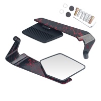 Accessoires de moto, nouveau style, miroir rétroviseur universel en alliage d'aluminium, style graffiti coloré, déflecteur de vent