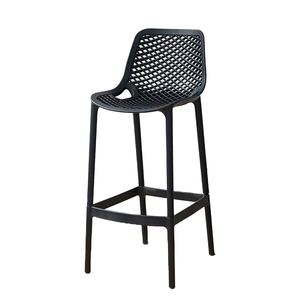 <span class=keywords><strong>Chaise</strong></span> de bar commerciale en PP de style moderne, tabouret de comptoir de cuisine <span class=keywords><strong>avec</strong></span> <span class=keywords><strong>dossier</strong></span>, <span class=keywords><strong>chaise</strong></span> de jardin extérieure en plastique – Vente directe usine - Product Image 3