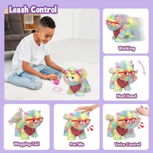 Yuhongtoys giocattolo interattivo arcobaleno gattino Robot gatto giocattolo telecomando per camminare per bambini 3 + Super morbido cotone PP peluche antistress - Product Image 3