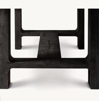 Table à manger rectangulaire en chêne massif américain RH OEM, style farmhouse, meubles de salle à manger, fabrication artisanale, durable, 8 places
