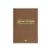 A5 personnalisable espagnol Agenda Hardcover tissu planificateur quotidien Journal pour le bien-être fil d'auto-soin couture reliure en boîte
