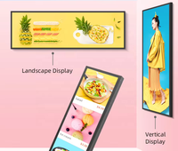 Écran publicitaire d'étagère lcd large de barre étirée pour la signalisation et les affichages numériques d'écran led flexible de rivage de détail
