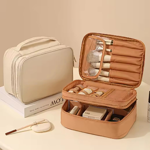 Bolsa de Almacenamiento de Brochas de Maquillaje Impermeable de Una o Dos Capas, Bolsa de Viaje para Maquillaje - Product Image 1
