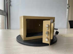 Caja Fuerte con Base Giratoria y Cerradura Electrónica Integrada, Gabinete de Seguridad Antirrobo de Acero, Apto para la Seguridad del Hogar y la Oficina - Product Image 4