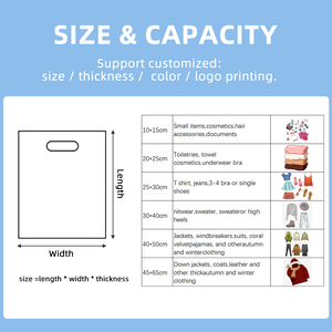 JIJID Sacs en Plastique à Poignées Découpées pour Emballage de Vêtements de Boutique, Impression de Logo Personnalisée, Sacs de <span class=keywords><strong>Courses</strong></span> de Marque sur Mesure - Product Image 3