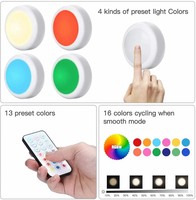 Lampes LED sans fil à télécommande, à induction, mini, adhésives, pour cuisine, chambre, escalier, placard, veilleuses LED