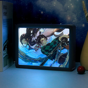 Lámpara de Escritorio LED con Figura de Anime Personalizada de <span class=keywords><strong>Demon</strong></span> <span class=keywords><strong>Slayer</strong></span>, Caja de Luz de Papel, Regalo para Fanáticos del Anime y <span class=keywords><strong>Manga</strong></span> - Product Image 5