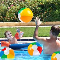 Ballons de plage gonflables en gros pour enfants, jeux aquatiques d'été, couleurs arc-en-ciel, cadeaux pour fêtes au bord de la piscine, décorations Luau