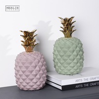 Objet de décoration d'intérieur en porcelaine Merlin Living Color, feuille d'or, forme d'ananas, salon, hôtel, décoration de bureau pour la décoration de la maison