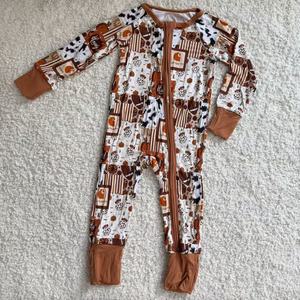 Pyjamas en bambou tricoté personnalisés avec fermeture éclair pour bébés et enfants, fermeture éclair bidirectionnelle, unisexe - Product Image 5