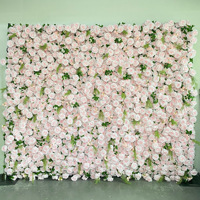 Mur de fleurs artificielles NINI en soie haut de gamme, fait main et écologique, pour toile de fond décorative Noël, Nouvel An, Pâques, Thanksgiving