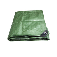 Bâches en PE tissées enduites antistatiques vert olive de qualité 180 GSM, différentes tailles et spécifications, coins renforcés, œillets métalliques