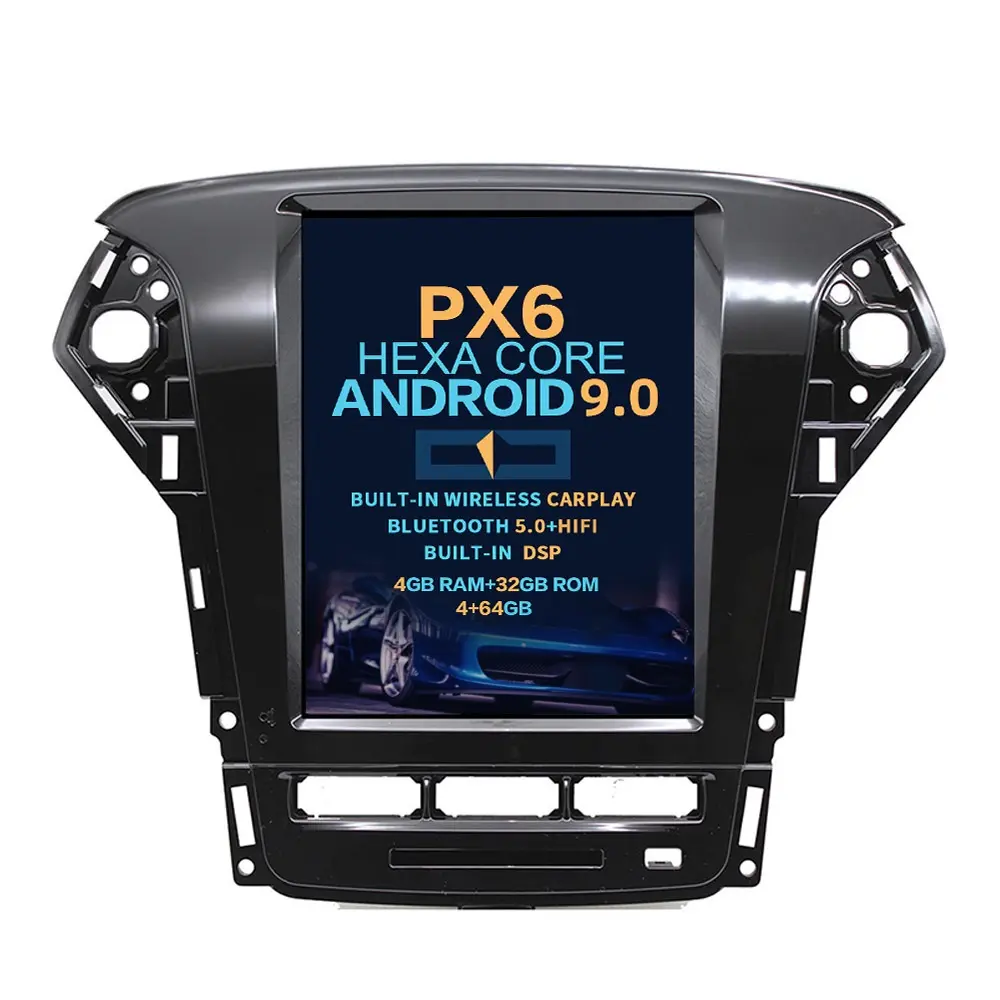 ZWNAV Android 9 Autoradio Für Ford Fusion Mondeo MK4 2011 2012 2013 Multimedia Player GPS Navigation DSP CarPlay PX6 Autoradio