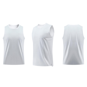 Wholesale Men Gym <b>Stringer</b> <b>Vest</b> Tank Top Men Ice Silk Seamless Mens Gym T-shirt - Product Image 5