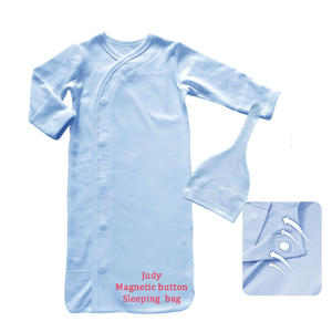 Custom Magnetic Baby Sleep Sack Unisex Infant Baby Girls <strong>Gowns</strong> <strong>Newborns</strong> Fold Over Cuff Cotton Magnetic Baby Sleeping Bag - Product Image 3