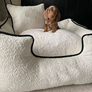 Cama para Mascotas de Alta Calidad con Nuevo Diseño, Cama para Perros y Gatos con Espuma de Terciopelo, Patrón Sólido, Lavable, Cama Calmante para Perros Súper Cómoda - Product Image 3