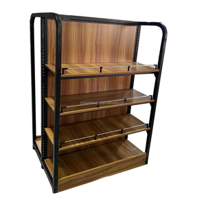 Estantes de supermercado de tienda minorista, <span class=keywords><strong>muebles</strong></span> colgantes de pared de tablero de capas de madera, estantes de supermercado de papelería de color grano de madera - Product Image 2