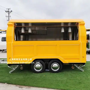 日本热卖定制移动厨房食品拖车食品卡车冰淇淋车咖啡巴士工厂价格高品质