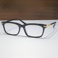 Gafas Ópticas de Diseño de Alta Calidad para Hombre y Mujer, Estilo Punk FUN HATCH TALLA 52-18, Monturas de Gafas de Acetato y Titanio de Lujo para Negocios