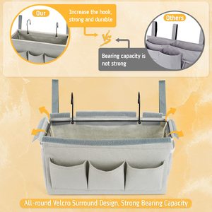 <strong>Bedside</strong> <strong>Caddy</strong> <strong>Bedside</strong> Organizer <strong>Bedside</strong> Storage <strong>Caddy</strong> with Fixed Straps and Water Bottle Holder for Home - Product Image 5