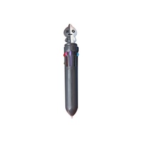 Stylo bille créatif multifonctionnel en plastique, motif panda de dessin animé, double couleur (bleu/noir), pointe 0,5 mm, pour étudiants