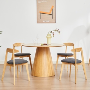 Hiện đại rắn tre vòng bàn ăn với ghế cho nhà hàng khách sạn nhà bếp hoặc đồ nội thất phòng khách - Product Image 3