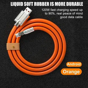 Câble de transfert en silicone <span class=keywords><strong>incassable</strong></span> robuste de type C à type C cordon 3A Usb C câble de données de téléphone portable à charge rapide - Product Image 3