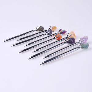 Speciale metalen <span class=keywords><strong>pen</strong></span> met aangepast logo en verpakking, groothandel kristallen <span class=keywords><strong>pen</strong></span> met ruwe kristallen en verwisselbare inkt. - Product Image 4