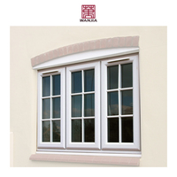 Vente en gros Fenêtre à battant française moderne résistant aux ouragans Verre PVC en acier inoxydable pliable pour l'extérieur Maison Fenêtres Appartements