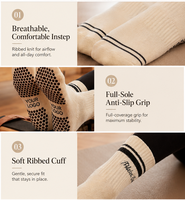Chaussettes de Pilates antidérapantes pour femmes, chaussettes de Pilates personnalisées antidérapantes, chaussettes de yoga en coton respirant, design personnalisé