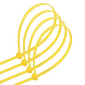 Bridas de poliamida amarillas (30 piezas) 4.8 x 350 mm, ideales para la organización de cables y sujeción en proyectos de bricolaje. - Product Image 1