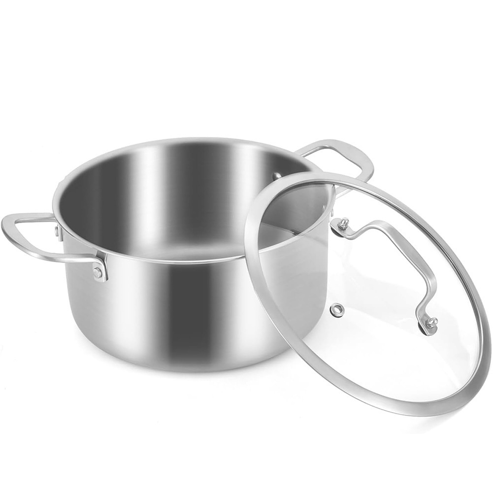 Ensemble de batterie de cuisine en acier à trois couches