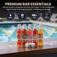 Coffret Cadeau Margarita Mixer - 6 Pièces Saveurs Mangue/Pastèque/Fraise/Orange Sanguine/Pêche Végétalien Végétarien Citron Vert Sel 12.68 Fl oz